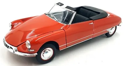 Norev 1/18 Scale Diecast 181599 - Citroen DS 19 Cabriolet 1961 - Corail Red • £99.99