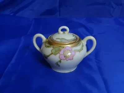 Vtg C.T. ALTWASSER SILESIA Sugar Bowl & Lid - Floral Gold Accents - Circa 1925 • $49.99