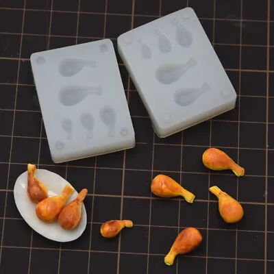 1:12 Scale Dollhouse Miniatures Mini Food Drumstick Meat Silicone Mold Accessory • $6.99