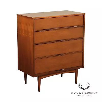 Mid Century Modern Walnut High Chest Of Drawers • $935