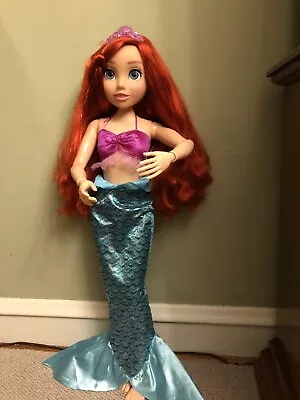 ARIEL Disney Little Mermaid Princess 32  Poseable My Size Doll ARIEL JAKKS • $20