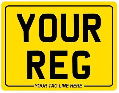 SIZE 6 X 4 METAL PLATE Bike Motorcycle Show NUMBER PLATES Aluminium Registration • £1.99