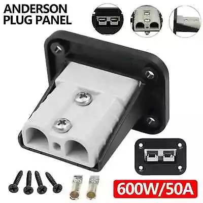 Anderson Plug Flush Mount 50Amp Mounting Bracket Panel Cover For Caravan • $12.49