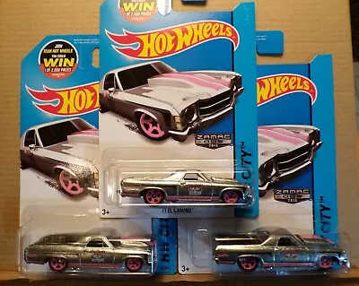 2015 Hot Wheels HW City ZAMAC 005 '71 Chevy El Camino #18/250 Lot Of 3 • $14.99