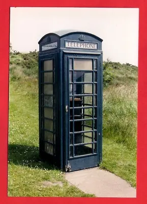 Photo ~ Blue Telephone Box - Manx Telecom K6 Kiosk - Cregneash: Isle Of Man 1998 • £2.95