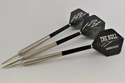 TERRY JENKINS STYLE SMOOTH 90% TUNGSTEN DARTS SET FLIGHTS & STEMS 24g • £28.95