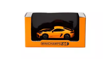 Tarmac X MiniChamps Porsche Cayman GT4 RS 718 Orange Collab64 1/64 • $30.99