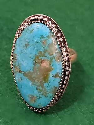 Size 10 Turquoise Ring. Stone From #8 Mine In NV. • $42