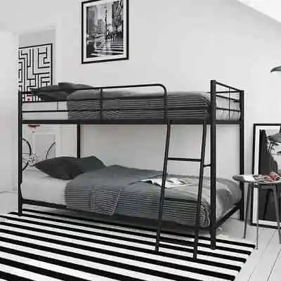 Twin-over-Twin Low Profile Junior Bunk Bed Black • $239
