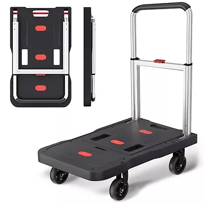 Platform Hand Truck Portable Trolly - Fully Folded Compact Push Cart 330lbs ... • $117.09