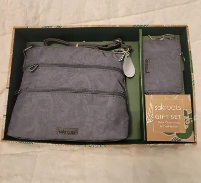 Sakroots Gift Set Basic Crossbody And Card Wallet  In  Gift Box  Water Repellent • $77.09