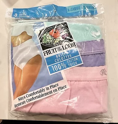 NOS Vtg 1995 Fruit Of The Loom Cotton Panties 3 Pair Women’s Briefs High Rise • $36.34