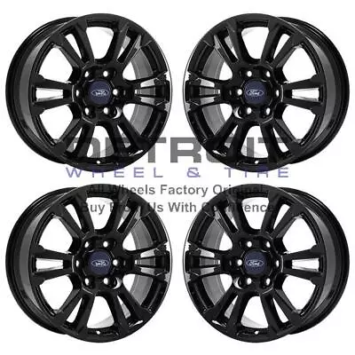 18  Ford F150  Gloss Black Wheels Rims Factory Oem 10001 2007-2020 Set • $1166.36