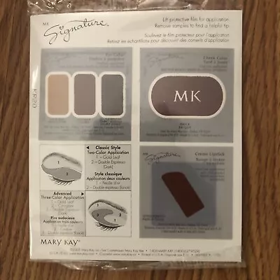 Mary Kay Signature Color Sample Card-Shadows-Blush-Lipstick-CLASSIC CHIC Pkg 4 • $3.49