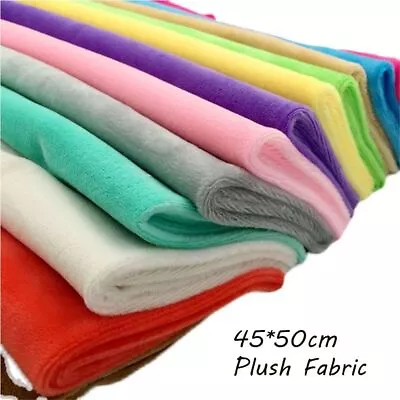 Minky Fabrics Plush Fabric Patchwork Diy Handmade Home Textile Cloth For Sewing • £4.82