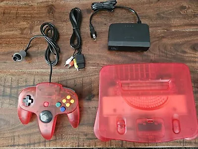 Funtastic Red Nintendo 64 (N64) Console & Controller Bundle Tested Region Free • $140