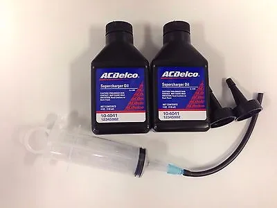 LSA OEM GM Supercharger Oil Change Kit W/ Syringe 2 Bottles CTS-V Camaro ZL1 • $24