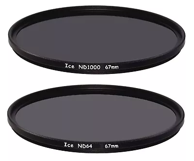ICE 67mm Solar Eclipse ND Filter Set 16 Stop ND64 + ND1000 Optical Glass • $34.95