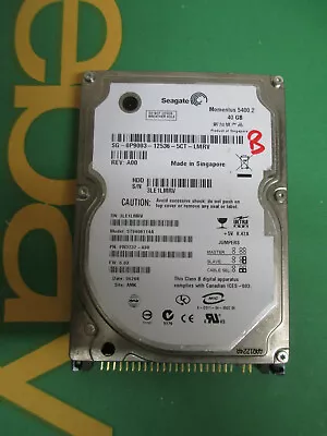 Seagate 40GB IDE PATA 2.5 Laptop Hard Disk Drive HDD ST9408114A (I55-B) • £22.70