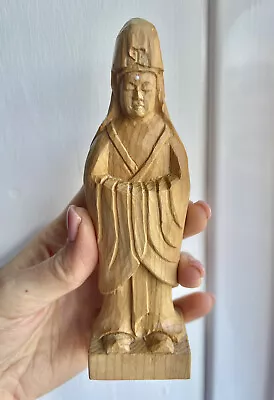 £42.99 • Buy Exquisite Wooden Carved  Japanese Buddist Buddha Kannon Statue ~ Japan Temple