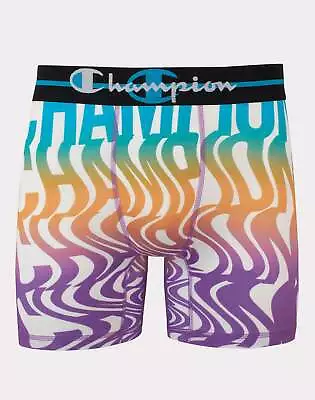 Champion Boxer Brief Mens Melting Logo Tagless Smooth Elastic Waist No Ride Up • $15