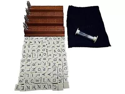 Scrabble Replacement Piece Parts 100+  Tiles Bag Holders • $14.40