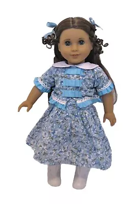 Doll Clothes 18  Historical Doll Skirt Top Blue Floral Fits American Girl Dolls • $14.39