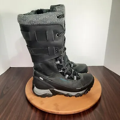 Merrell Polarand Rove Peak Womens Size 7 Boots Black Waterproof Tall Snow • $59.49