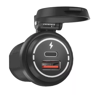 Car Charger Cigarette Lighter Socket Dual USB Type-C Port Charging Power Outlet • $15.20