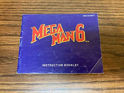 Mega Man 6 Nintendo NES Instruction Manual Booklet • $50.21