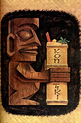 $19.99 • Buy Kon Tiki Restaurant Bar And Lounge Tropical Drinks Menu Poster Print