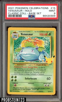 $0.99 • Buy 2021 Pokemon Celebrations Classic Base Set #15 Venusaur - Holo PSA 9 MINT