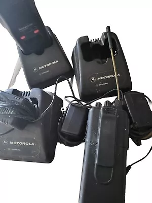 Motorola Radius Sp50 Parts Lot. (2) Radios (3) Chargers  • $40