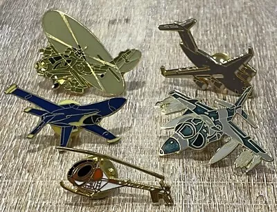 Lot (2) Tie Tacks (3) Pin-back Military Fighter Jet Airplane Helicopter Enamel • $4.99