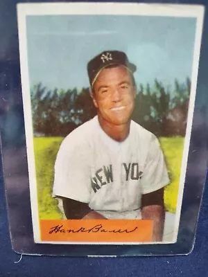 Hank Bauer 1954 Bowman Baseball Card #129 New York Yankees VG-EX • $12.50