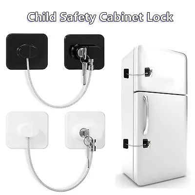 Cabinet Locks With Metal Key Or Coded Lock Refrigerator Lock Digital Password UK • £5.20