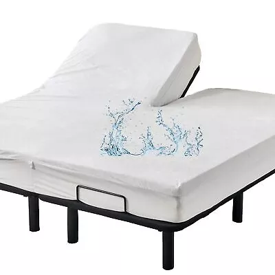 Waterproof 32-34 Split Top Cal King Mattress Protector For Adjustable Bed Sof... • £82.66