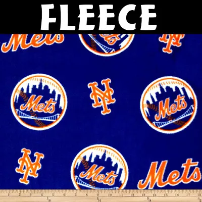 MLB New York Mets Blue 1/4 Yard Pre-Cut Fleece Fabric(Free Shipping!!)  • $6