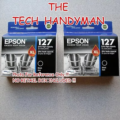 2-pack Epson Genuine 127 Black Ink (no Retail Box) Workforce 630 635 645 840 845 • $44.88