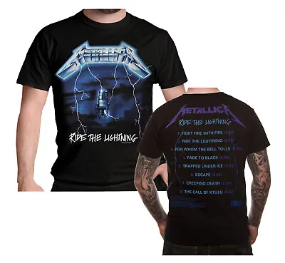 Metallica T Shirt Ride The Lightning Tracks Official Licensed Metal Tee  S-2XL • £15.78