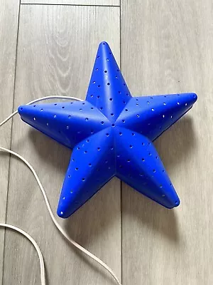 IKEA SMILA STJÄRNA Childrens Blue Star Wall Lamp Night Light • £5.99