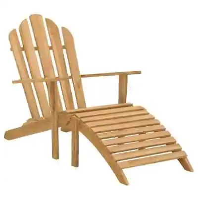 $320.61 • Buy Adirondack Chair With Footrest Solid Teak Wood VidaXL