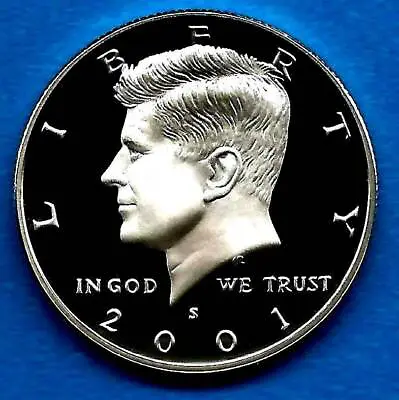$19.45 • Buy 2001 S Silver Proof Kennedy Half Dollar- Gem Proof-Deep Cameo-90% Silver