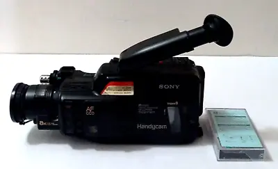 Original Vintage Sony Handy Cam CCD F201 For Parts/Repairs NEW Maxwell 8mm Tape • $33.96