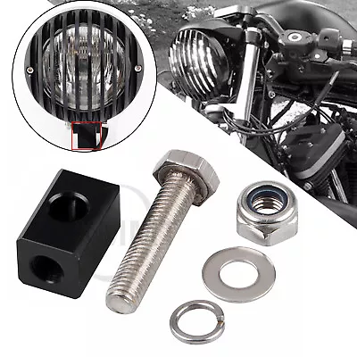 $11.98 • Buy Black Bottom-Mount Headlight Block For Harley Dyna FXD Sportster V-Rod Fatboy US