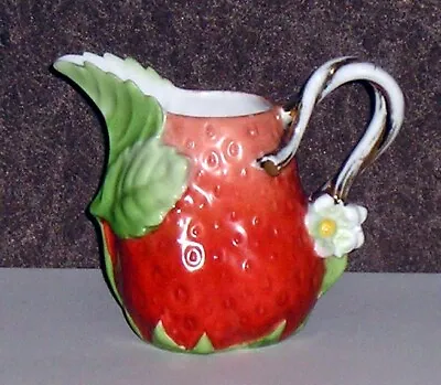 Beautiful Sweet Porcelain Strawberry Shaped Cream Jug • £14.99