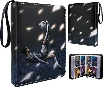 Trading Card Album For Football Binder Cards Holder With Sleeves Book Collection • £13.32