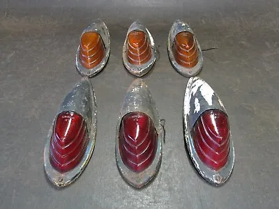 Vintage Arrow 39 Cab Marker Light Clearance Light Amber Red Lot Of 6 Hot Rat Rod • $349.99