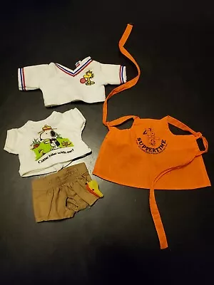 Vintage Snoopy Doll Clothes 4 Piece Lot Apron Shorts Scout Tweety Shirt • $31.19