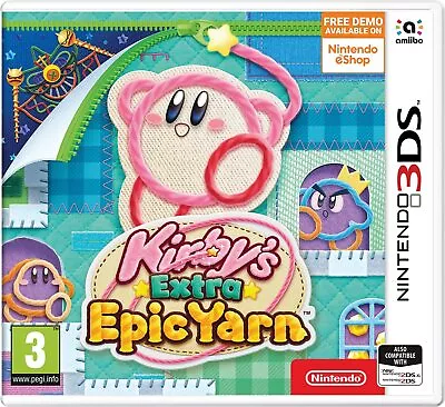 Kirby's Extra Epic Yarn Family Kids Fun Game For Nintendo 3DS New 2DS XL LL • $184